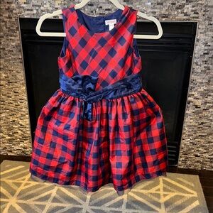Cat & Jack Red and Blue Checkered Formal Dress